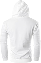 Load image into Gallery viewer, Men&#39;s White Lightweight Long Sleeve Zipper Hoodie