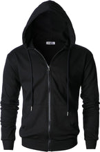 Load image into Gallery viewer, Men&#39;s Dark Grey Lightweight Long Sleeve Zipper Hoodie