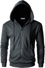 Load image into Gallery viewer, Men&#39;s Dark Grey Lightweight Long Sleeve Zipper Hoodie