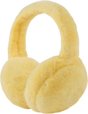 Yellow Foldable Faux Fur Winter Style Ear Muffs