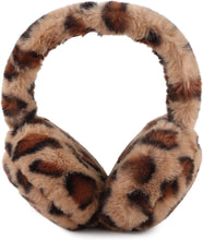 Load image into Gallery viewer, Pink Leopard Printed Foldable Faux Fur Winter Style Ear Muffs