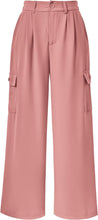 Load image into Gallery viewer, Cargo Style High Waist Coral Pink Pocket Chic Pants