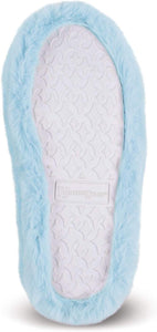 Winter Light Blue Fuzzy Pom Pom Bootie Slippers