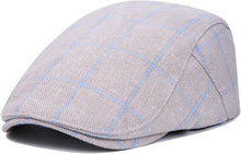 Load image into Gallery viewer, Men&#39;s Pink Plaid Golf Style Gatsby Newsboy Hat