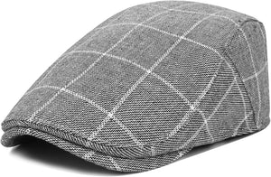 Men's Pink Plaid Golf Style Gatsby Newsboy Hat