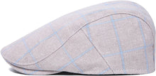 Load image into Gallery viewer, Men&#39;s Pink Plaid Golf Style Gatsby Newsboy Hat