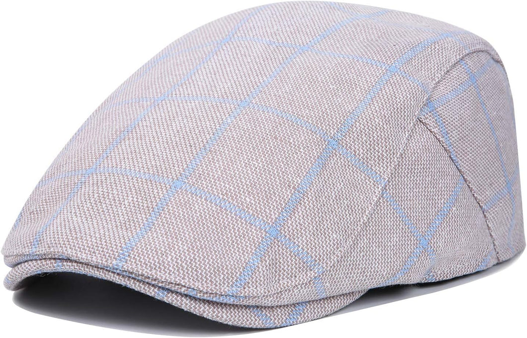 Men's Pink Plaid Golf Style Gatsby Newsboy Hat