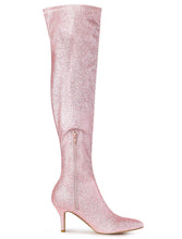 Load image into Gallery viewer, Pink Stylish Glitter Sequin Over The Knee Boots