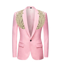 Load image into Gallery viewer, Pink  Men&#39;s Sequin Costume Performance Blazer