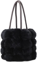 Load image into Gallery viewer, Brown Plush Faux Fur Bucket Handbag