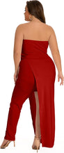 Load image into Gallery viewer, Plus Size White One Leg Stretch Jumpsuit