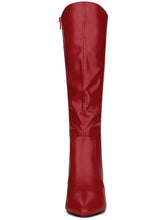 Load image into Gallery viewer, Red Destiny Black Zipper Knee High Boots