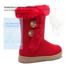 Load image into Gallery viewer, Red Fashionable Winter Fur Lined Snow Boots