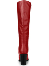 Load image into Gallery viewer, Red Pretty Girl Knee High Faux Leather Boots