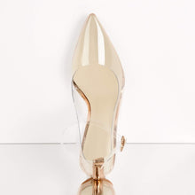 Load image into Gallery viewer, Clear Pointed Toe High Heel Pumps