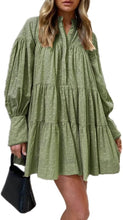 Load image into Gallery viewer, Victorian Style Khaki Lace Long Sleeve Dress