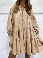 Load image into Gallery viewer, Victorian Style Khaki Lace Long Sleeve Dress