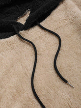 Load image into Gallery viewer, Men&#39;s Beige/Black Sherpa Fuzzy Fleece Long Sleeve Hoodie