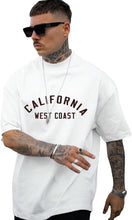 Load image into Gallery viewer, Men&#39;s White California Graphic Printed Short Sleeve T-Shirt