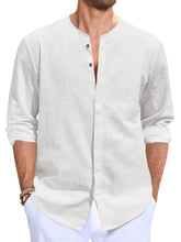 Load image into Gallery viewer, Men&#39;s Cotton Linen Button Down Casual Shirt