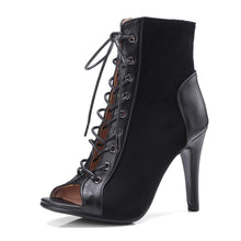 Load image into Gallery viewer, Suede Leather Lace Up Ankle Booties