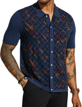 Load image into Gallery viewer, Men&#39;s Knit Polo Vintage Style Shirt