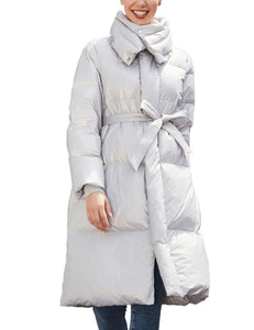 Women's Long Sleeve Parka Goose Down Puffer Coat