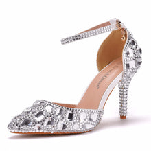 Load image into Gallery viewer, Crystal Rhinestone Formal Dress Heels