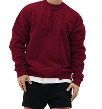Load image into Gallery viewer, Men&#39;s Patchwork Knit Black Long Sleeve Pullover Sweatshirt