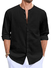 Load image into Gallery viewer, Men&#39;s Cotton Linen Button Down Casual Shirt