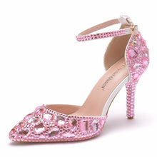 Load image into Gallery viewer, Crystal Rhinestone Formal Dress Heels