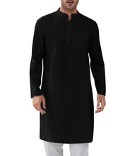 Load image into Gallery viewer, Men&#39;s Long Sleeve Kaftan Style Cotton Shirt
