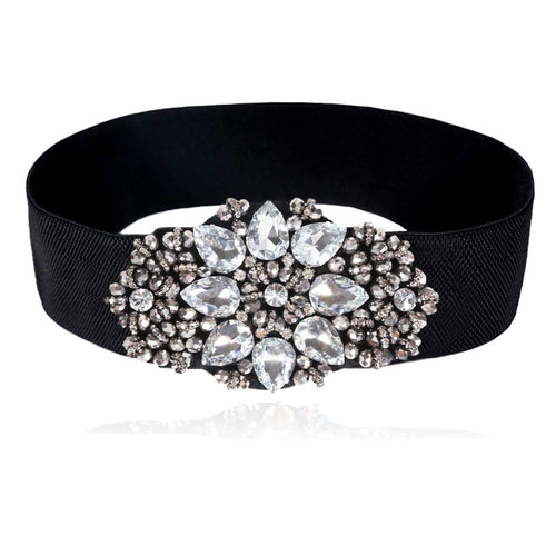 Crystal Rhinestone Stretch Belt