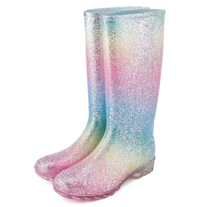 Women's Glitter Waterproof Rain Boots