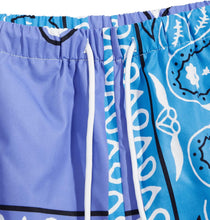 Load image into Gallery viewer, Men&#39;s Purple &amp; Blue Paisley Printed Summer Shorts