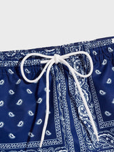 Load image into Gallery viewer, Men&#39;s Navy Blue Paisley Summer Style Printed Shorts