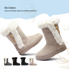 Load image into Gallery viewer, Sand Fashionable Winter Fur Lined Snow Boots