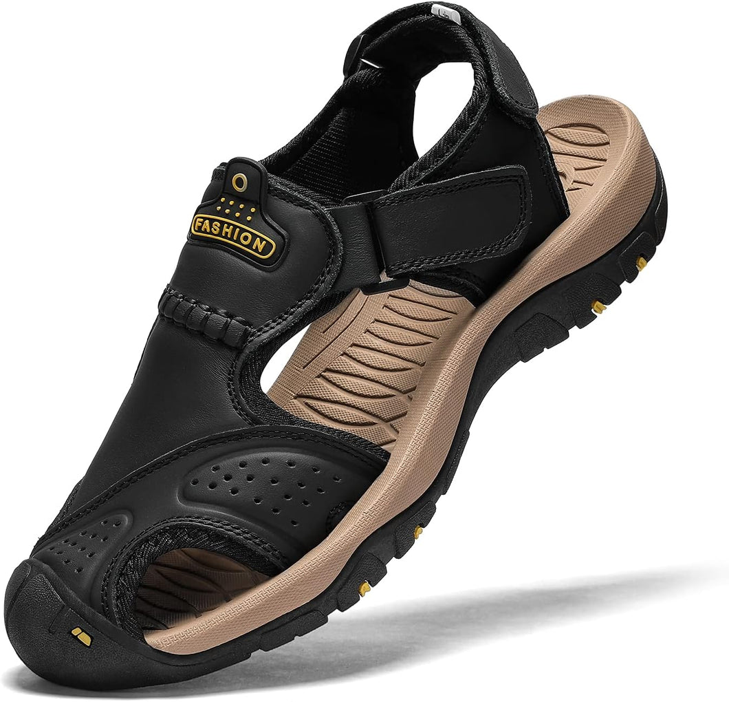 Men's Sporty Black Beach Hiking Sandals