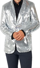 Load image into Gallery viewer, Men&#39;s Sequin NYE Gold Blazer Jackets