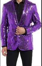 Load image into Gallery viewer, Men&#39;s Sequin NYE Gold Blazer Jackets