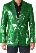 Load image into Gallery viewer, Men&#39;s Sequin NYE Gold Blazer Jackets