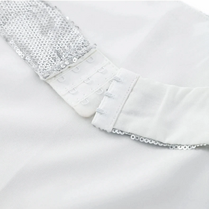 Socialite White Sequin Cut Out Sleeveless Maxi Dress
