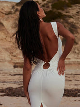 Load image into Gallery viewer, Black Sweetheart Cut Out Backless Maxi Dress