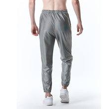 Load image into Gallery viewer, Men&#39;s Metallic Silver Disco Drawstring Pants