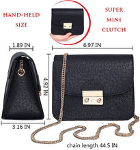 Load image into Gallery viewer, Chic Black Crossbody Evening Clutch Style Chain Mini Purse