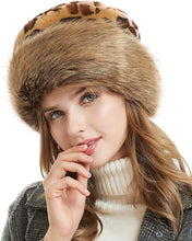 Load image into Gallery viewer, Fluffy Faux Fur Winter Style Leopard Printed Bucket Hat