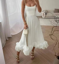 Load image into Gallery viewer, Cinderella Ruffled Chic White Sleeveless Maxi Dress