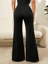 Load image into Gallery viewer, Black Mesh Lace High Waist Palazzo Pants