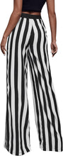 Load image into Gallery viewer, Black &amp; White Striped High Waist Pants