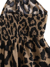 Load image into Gallery viewer, Plus Size Leopard Brown Sleeveless Peplum Cami Top